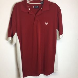 Chap's beautiful man's red wrinkle free casual shirt size L 100% polyester